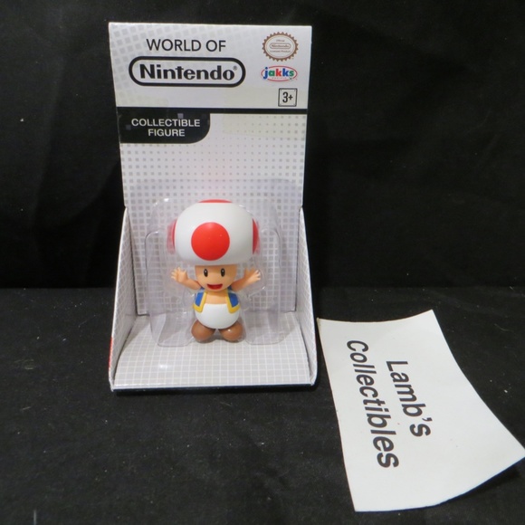 Red Toad World of Nintendo white box 2.5" figure Jakks Pacific action figure toy - Picture 2 of 16